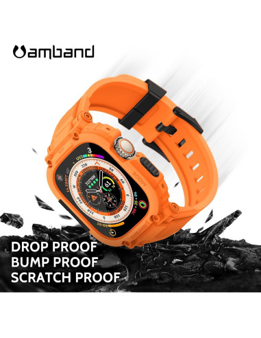 Funda amBand con protector para Apple Watch Ultra 49mm Naranja