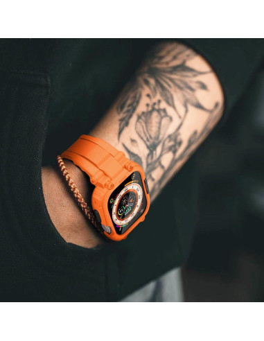Funda amBand con protector para Apple Watch Ultra 49mm Naranja