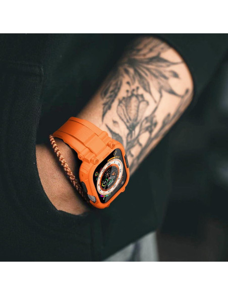 Funda amBand con protector para Apple Watch Ultra 49mm Naranja