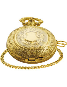 Reloj de bolsillo Gold Shield para hombres con cadena 2