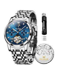 Reloj OLEVS Automático Esqueleto 42mm Acero Inoxidable