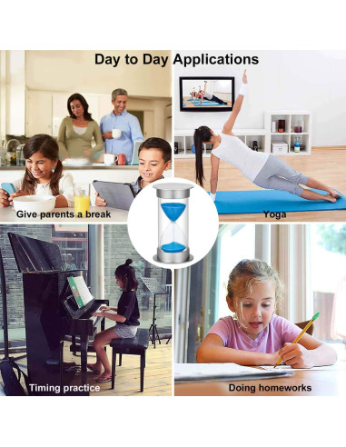 Reloj de Arena SuLiao 30 Minutos Acrílico Azul