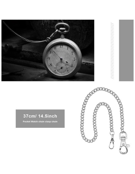 Cadena de Reloj de Bolsillo SING F LTD 37 cm Metal Plata