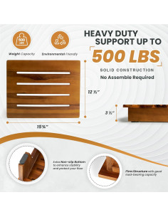 Taburete de Madera HOLANA 8.89 cm Antideslizante Acacia 2