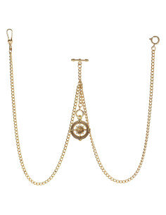 Reloj de bolsillo Albert con cadena bronce y colgante brújula