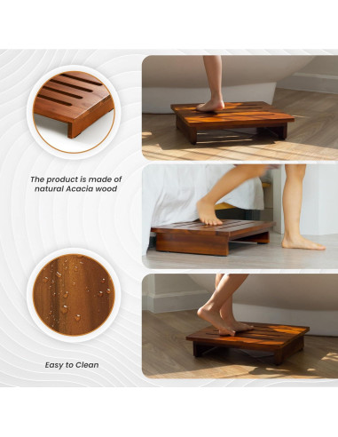 Taburete de Madera HOLANA 8.89 cm Antideslizante Acacia