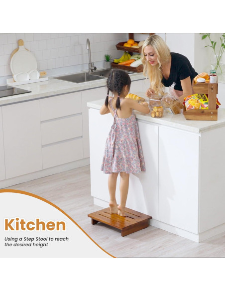 Taburete de Madera HOLANA 8.89 cm Antideslizante Acacia