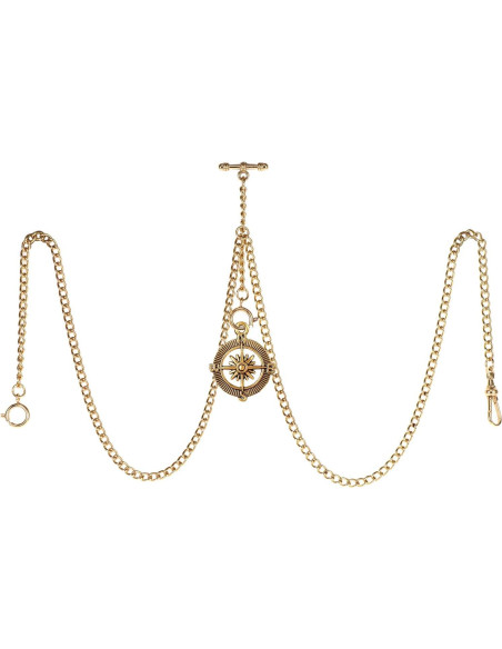 Reloj de bolsillo Albert con cadena bronce y colgante brújula