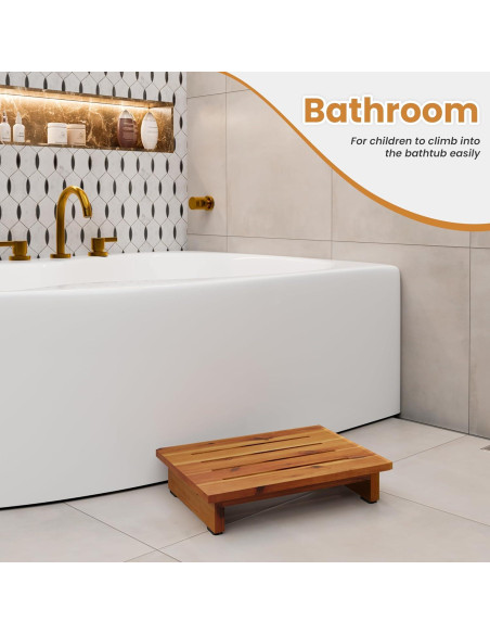 Taburete de Madera HOLANA 8.89 cm Antideslizante Acacia