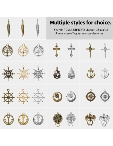 Reloj de bolsillo Albert con cadena bronce y colgante brújula