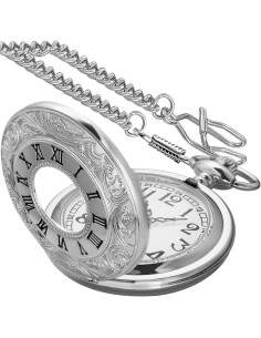 Reloj de bolsillo SwitchMe plateado con esfera árabe 2