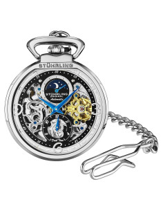 Reloj de bolsillo automático Stuhrling Original 991 plata