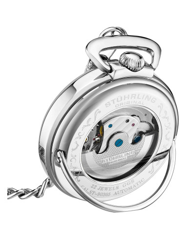 Reloj de bolsillo automático Stuhrling Original 991 plata
