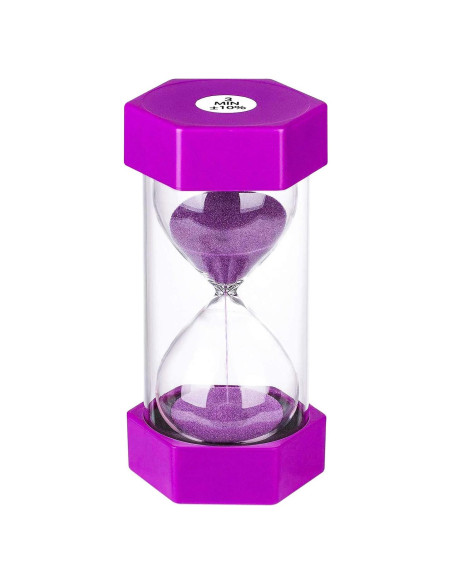Reloj de Arena SuLiao 3 Minutos Morado para Juegos y Cocina