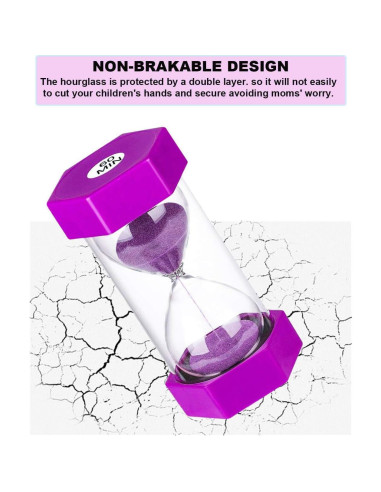 Reloj de Arena SuLiao 3 Minutos Morado para Juegos y Cocina