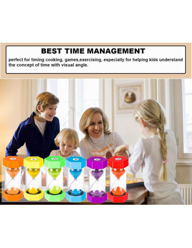 Reloj de Arena SuLiao 3 Minutos Morado para Juegos y Cocina