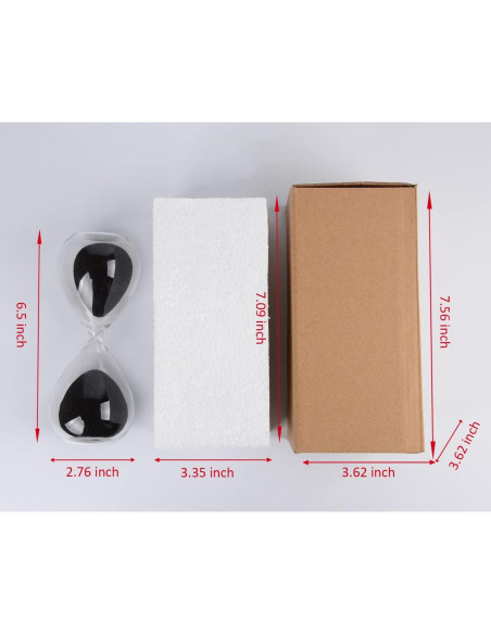 Reloj de Arena HoveBeaty 15 Minutos Vidrio Negro