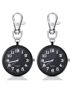 Reloj de bolsillo Junkin de cuarzo 2 piezas clip negro