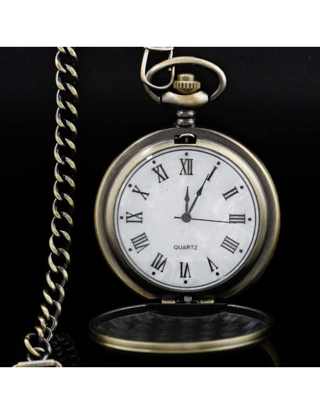 Reloj de bolsillo Tiong con cadena y grabado personalizado