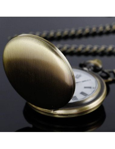 Reloj de bolsillo Tiong con cadena y grabado personalizado