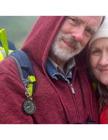 Reloj de bolsillo Junkin de cuarzo 2 piezas clip negro Reloj de bolsillo Junkin de cuarzo 2 piezas clip negro