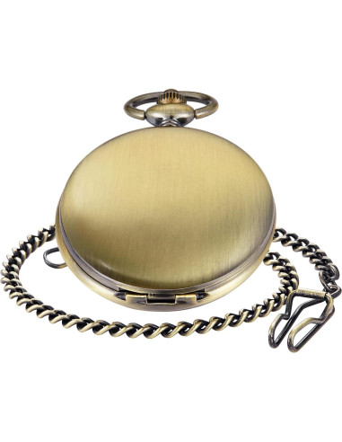 Reloj de bolsillo SwitchMe de cuarzo con cadena bronce