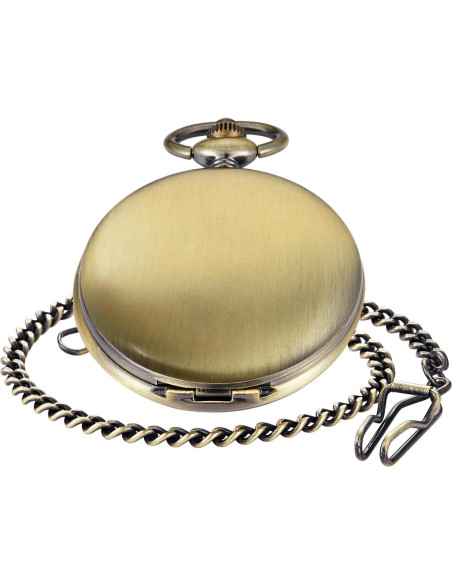 Reloj de bolsillo SwitchMe de cuarzo con cadena bronce