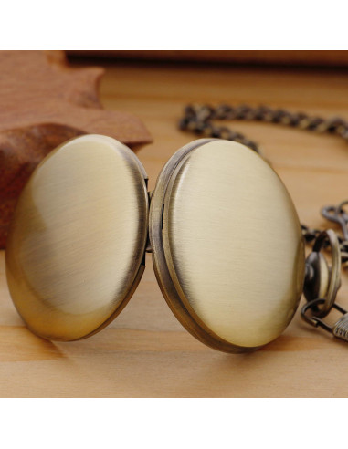 Reloj de bolsillo SwitchMe de cuarzo con cadena bronce