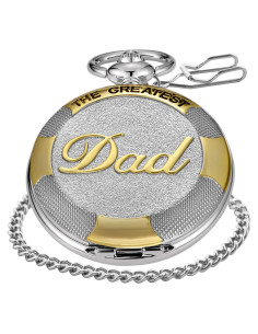 Reloj de bolsillo SwitchMe grabado para papá con cadena