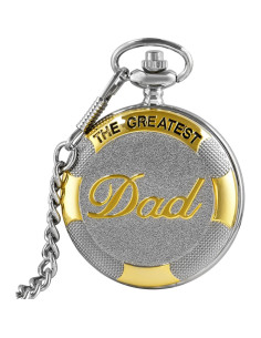 Reloj de bolsillo SwitchMe grabado para papá con cadena 2