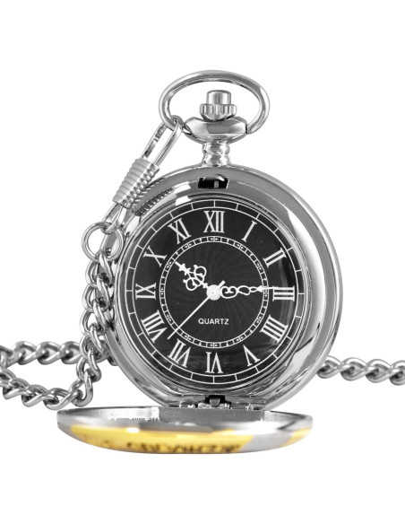 Reloj de bolsillo SwitchMe grabado para papá con cadena