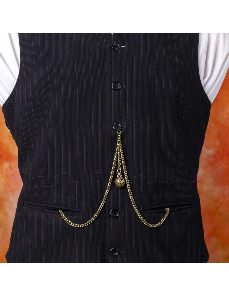 Cadena de Reloj de Bolsillo Doble Albert Bronce 30,48 cm