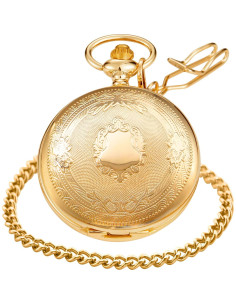 Reloj de bolsillo de cuarzo SwitchMe dorado con cadena 2