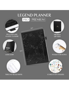 Planificador Legend Planner PRO A4 No Fechado Negro 2