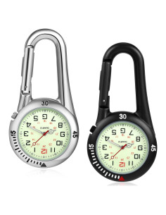 Reloj de Cuarzo Clip Hicarer 2 Piezas Brilla en la Oscuridad