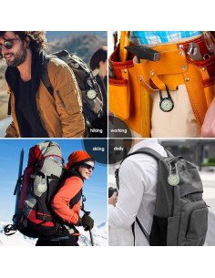 Reloj de Cuarzo Clip Hicarer 2 Piezas Brilla en la Oscuridad 2