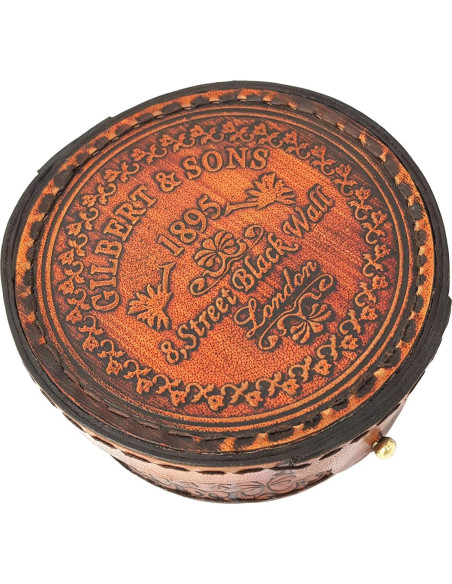 Brass Nautical Reloj de Sol Antiguo en Caja Regalo 9x9 cm