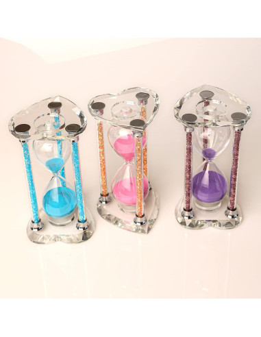 Reloj de Arena Lmzxmcy 60 Minutos Cristal Corazón Azul