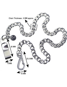 Cadena de Reloj de Bolsillo E-Tech FCS90 Acero Inoxidable 32 CM 2