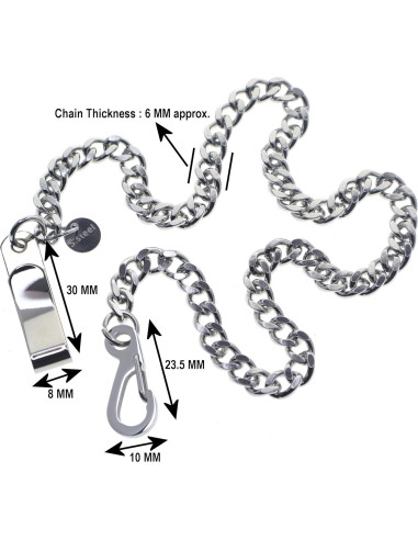 Cadena de Reloj de Bolsillo E-Tech FCS90 Acero Inoxidable 32 CM