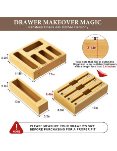 Organizador de papel aluminio y plástico NIKUY 9 en 1 para cocina 2