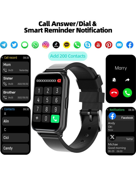 Reloj Inteligente Virozis P67 Fitness Tracker IP68 Salud