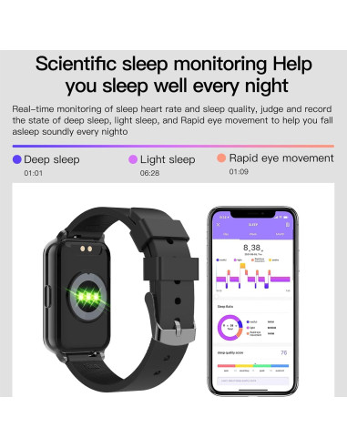 Reloj Inteligente Virozis P67 Fitness Tracker IP68 Salud