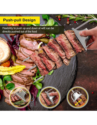 Pinchos de Acero Inoxidable Tchrules 35.56 cm 2 Piezas