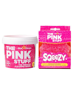 Combo Pasta de Limpieza Rosa y Esponja Scrubber SQeeZY