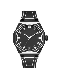 Reloj GORBEN Cuarzo Minimalista Negro y Blanco Anime