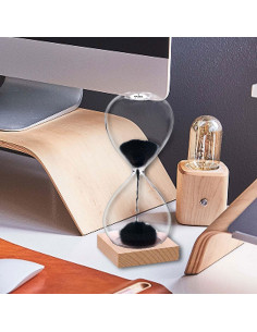 Reloj de Arena Magnético SuLiao 1 Minuto con Base de Madera 2