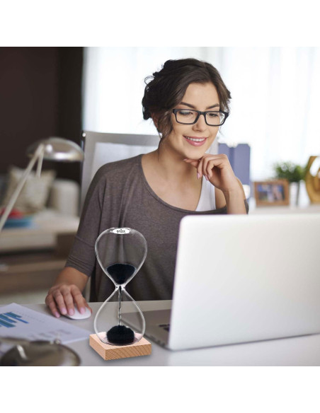 Reloj de Arena Magnético SuLiao 1 Minuto con Base de Madera