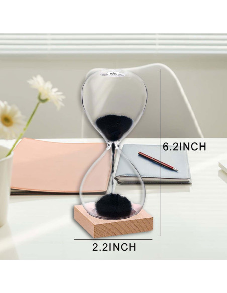 Reloj de Arena Magnético SuLiao 1 Minuto con Base de Madera