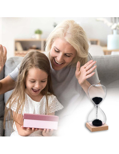 Reloj de Arena Magnético SuLiao 1 Minuto con Base de Madera